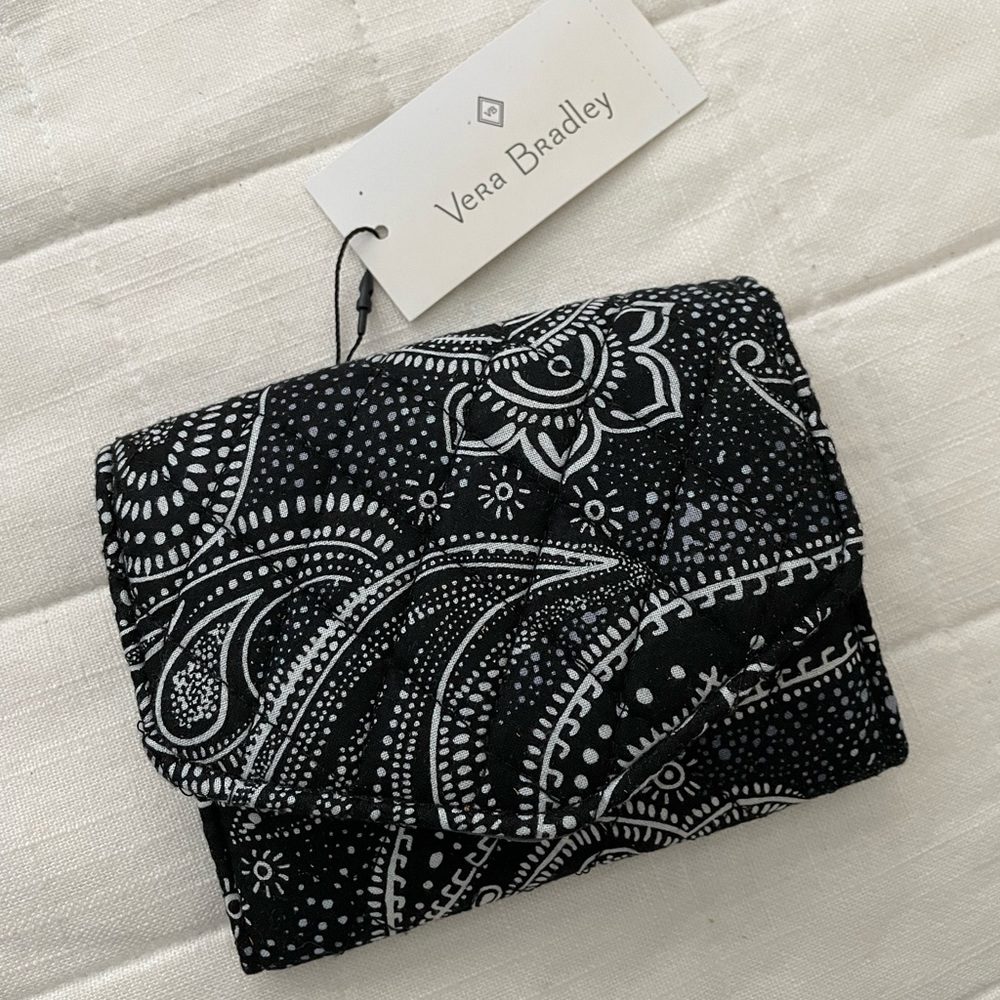 Vera Bradley Stellar Paisley RFID Mini Tri-Fold Wallet